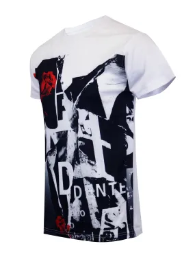 NEWSPAPER ROSE T-SHIRTS-S11051 (WHITE)