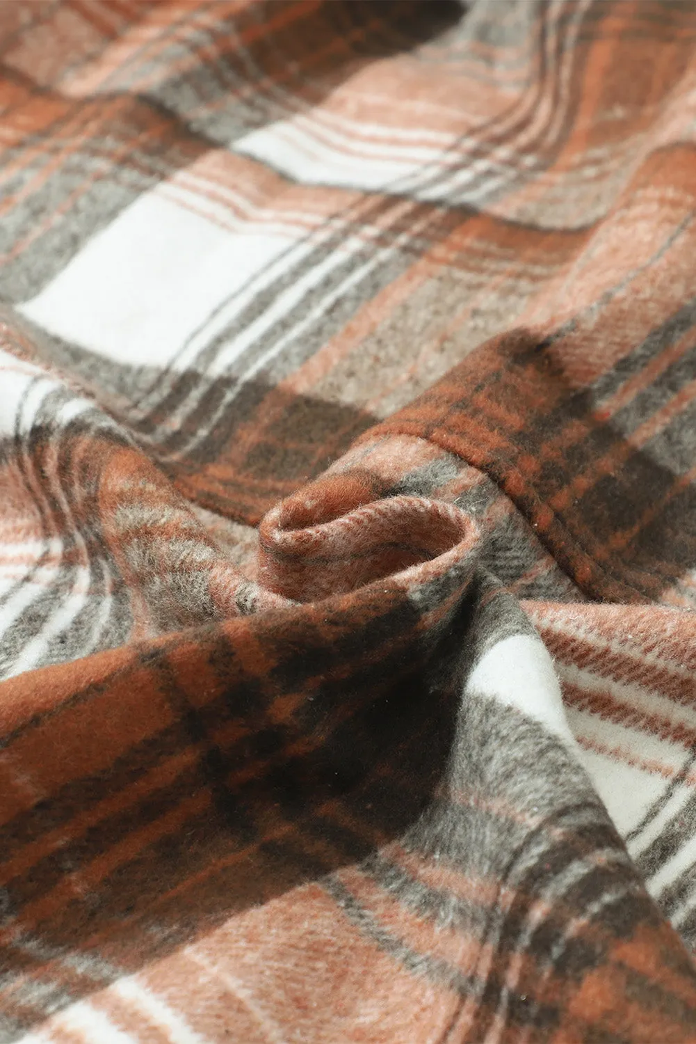 Plaid Button Up Collared Flannel Shacket
