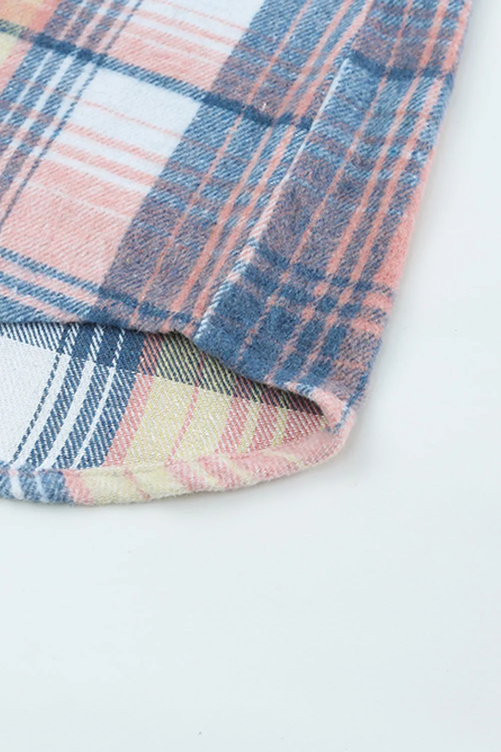 Plaid Button Up Collared Flannel Shacket