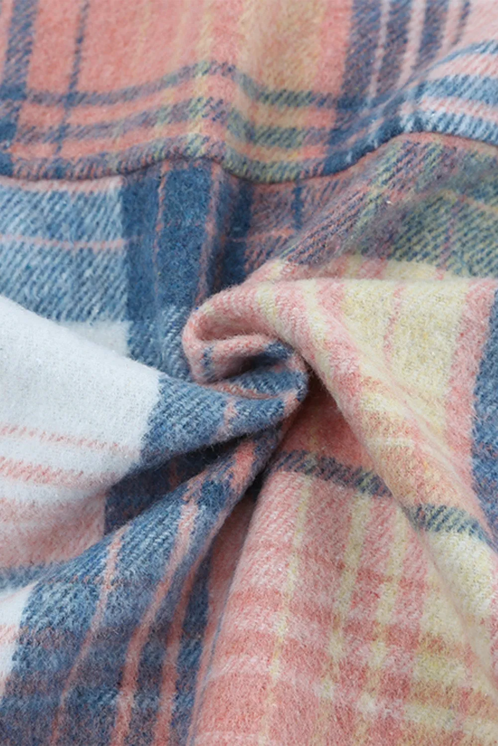 Plaid Button Up Collared Flannel Shacket