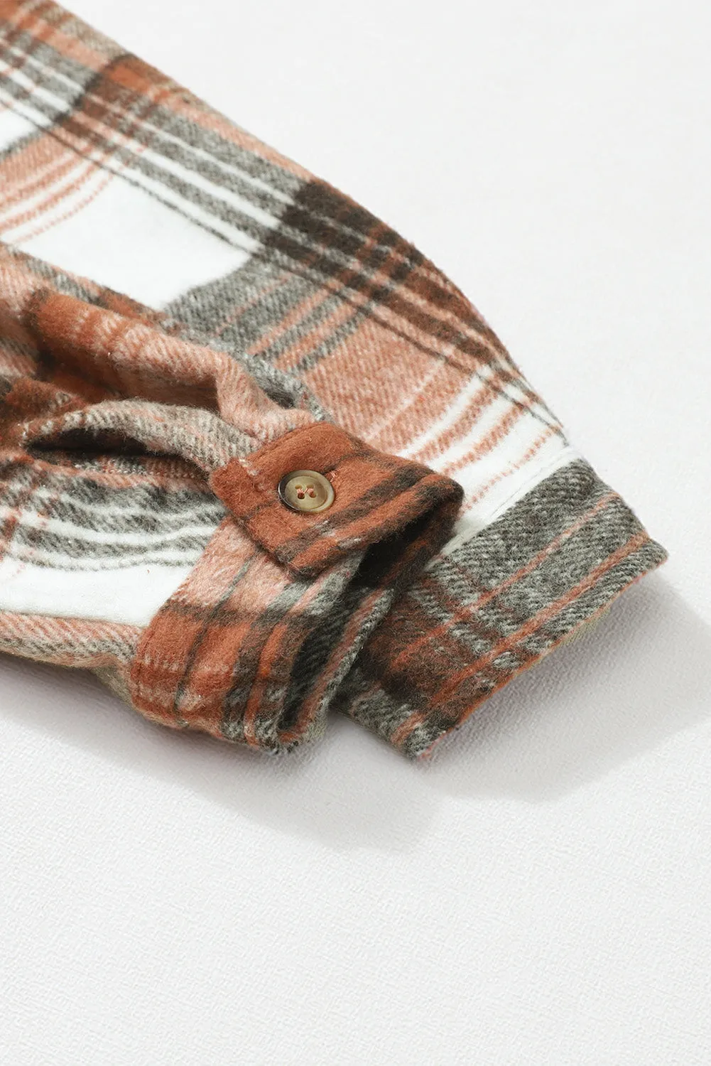 Plaid Button Up Collared Flannel Shacket