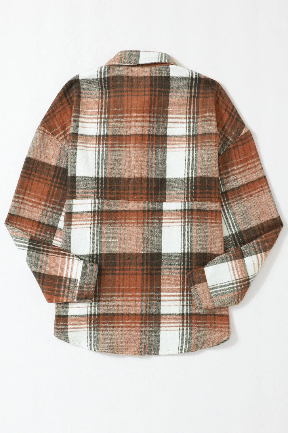 Plaid Button Up Collared Flannel Shacket