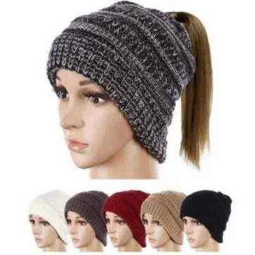 Ponytail Beanie for Women & Teens