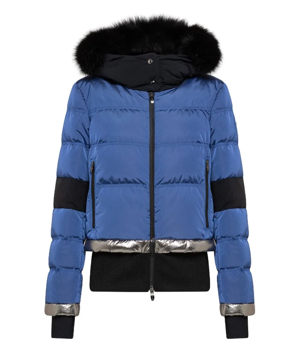 Post Card Women's Chamoinx Trimat Fur in Deep Blue ON SALE!