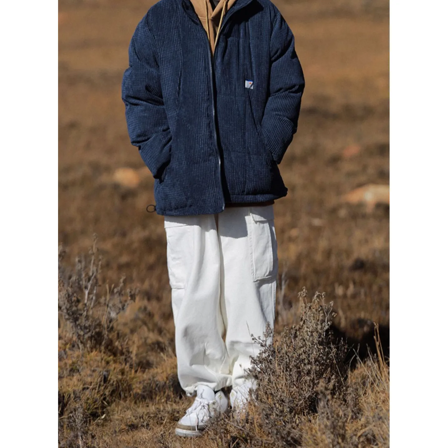Retro Corduroy Puffer Coat