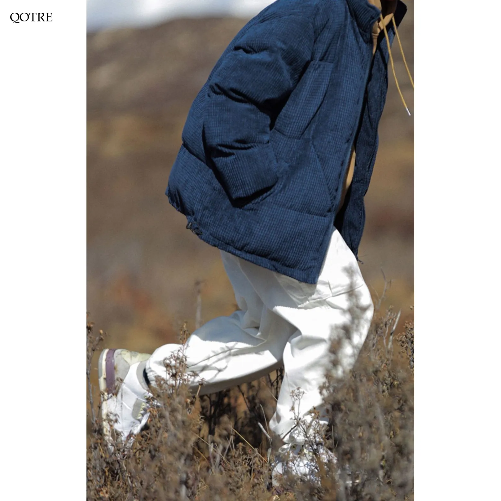 Retro Corduroy Puffer Coat
