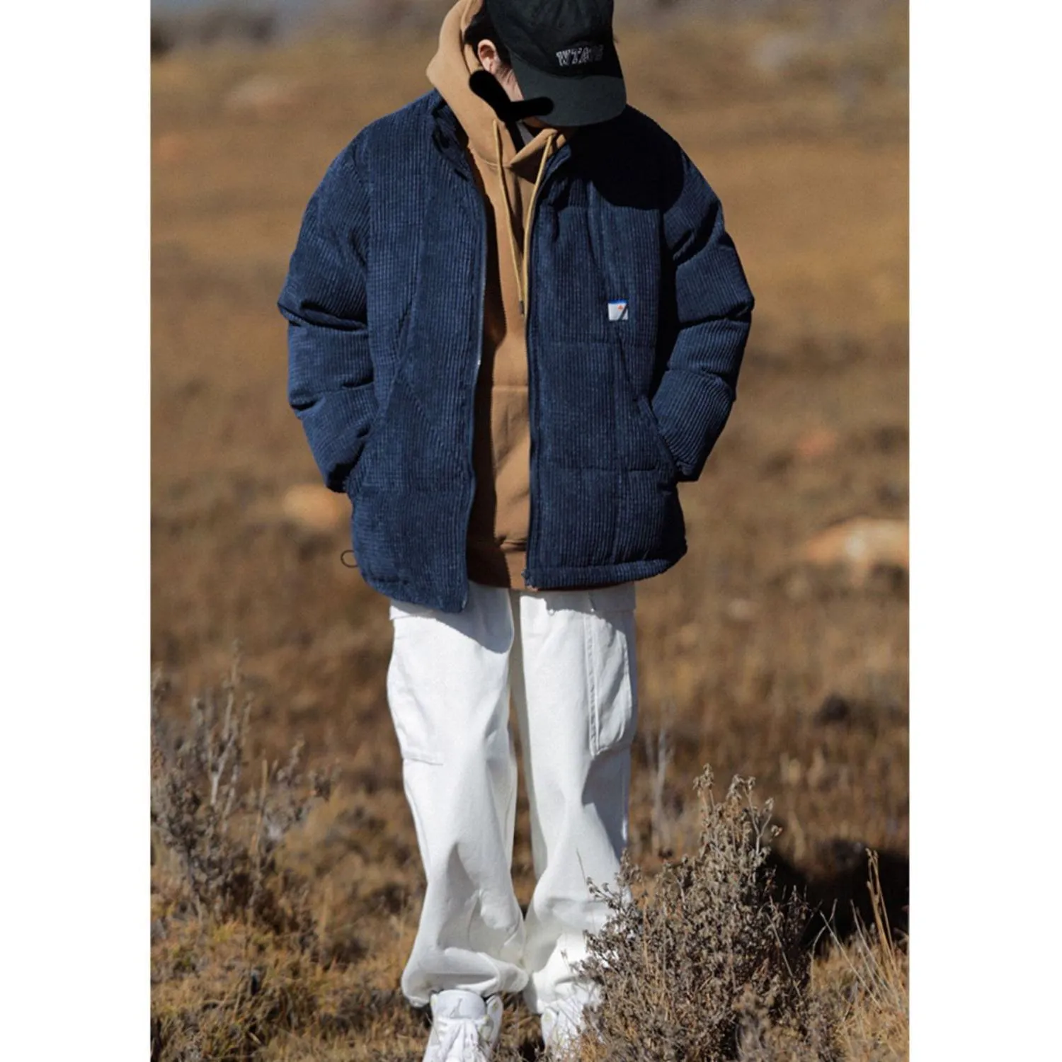 Retro Corduroy Puffer Coat