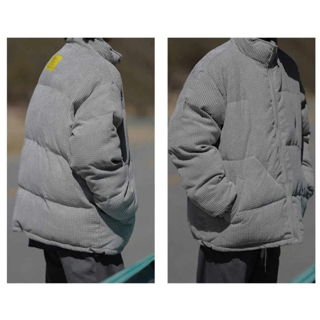 Retro Corduroy Puffer Coat