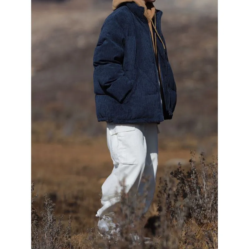 Retro Corduroy Puffer Coat