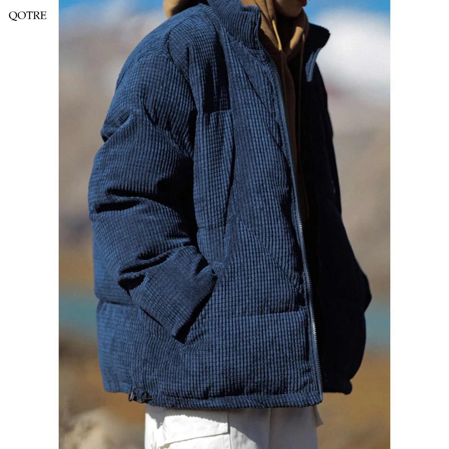 Retro Corduroy Puffer Coat