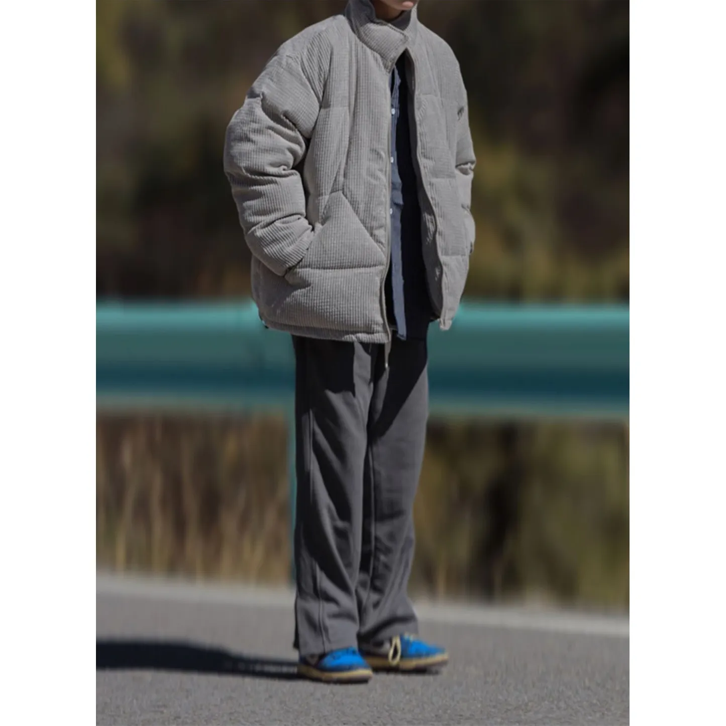 Retro Corduroy Puffer Coat
