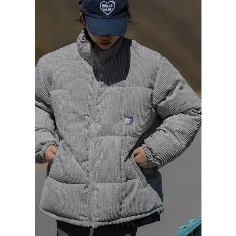 Retro Corduroy Puffer Coat