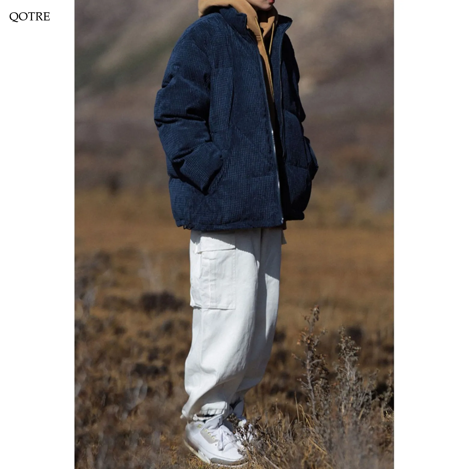 Retro Corduroy Puffer Coat