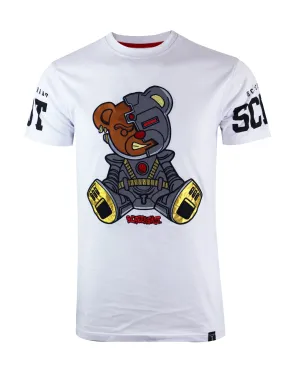 S1156 CYBER BEAR REFLETIVE T-SHIRTS (WHITE)