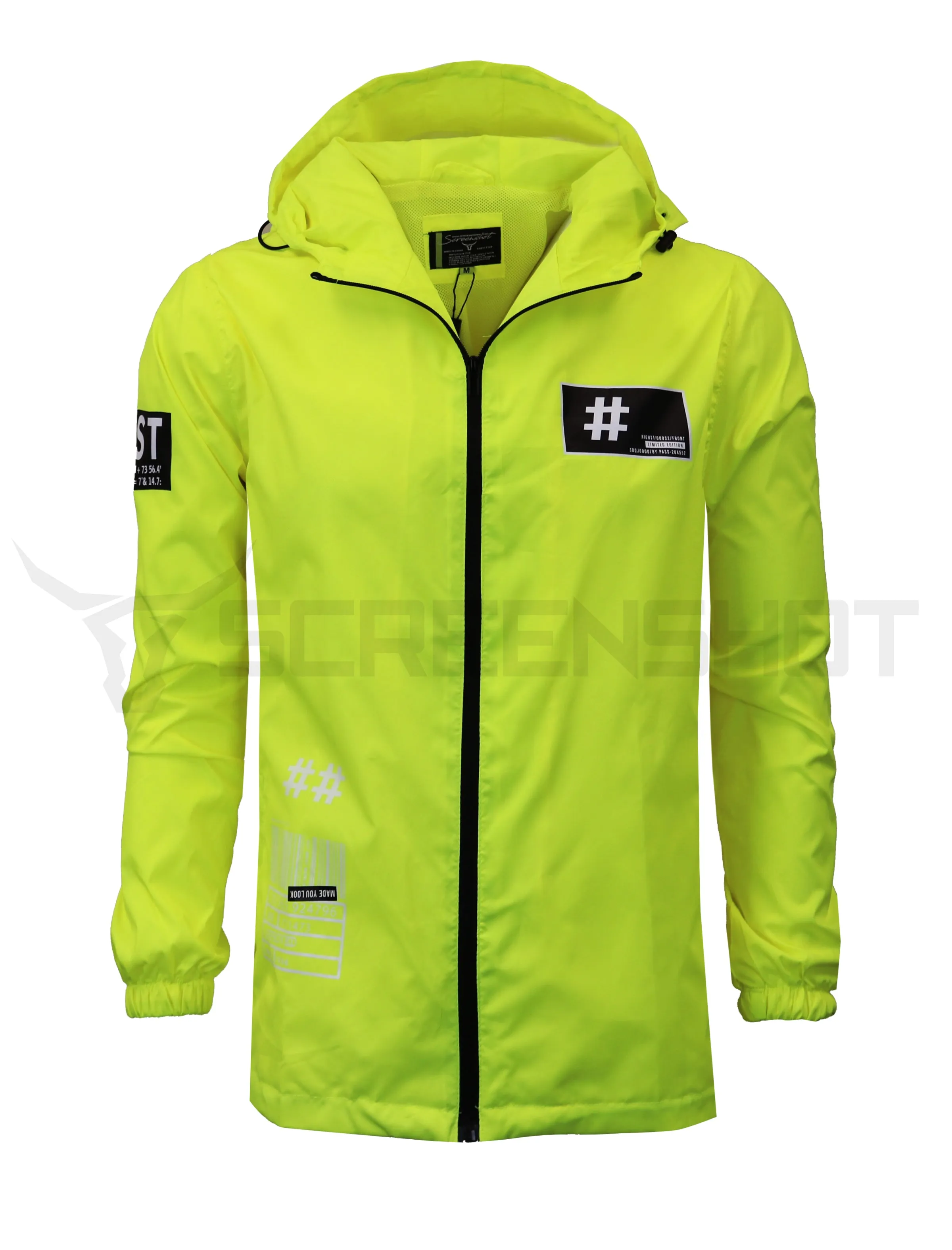 S51005-FASHION WINDBREAKER JACKET (NEON YELLOW)