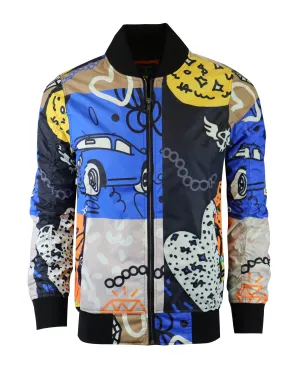 S51050-ANIMATION BOMBER JACKET (ROYAL/GEO)