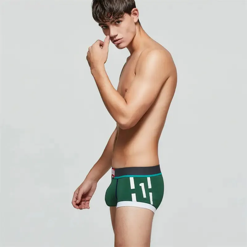 Seobean Low-Rise Cotton Boxer Trunks Comfortable Undies for Men