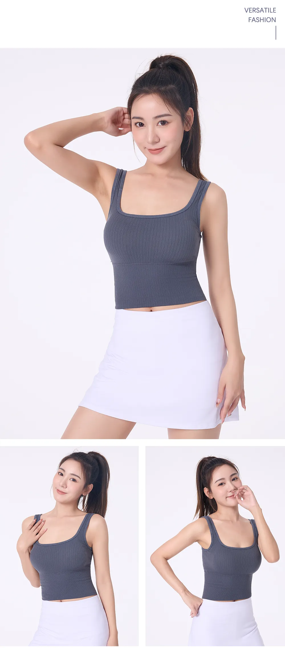 Sidiou Group Anniou Wholesale Summer Fashion Padded Camisole Sexy Underwear Women Breathable Beauty Back Tank Top