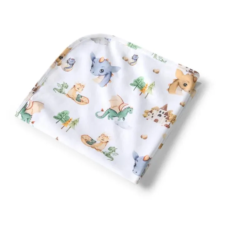 Snuggle Hunny Organic Cotton Baby Wrap & Beanie Set - Dragon