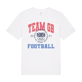 Team GB Football Varsity White T-Shirt