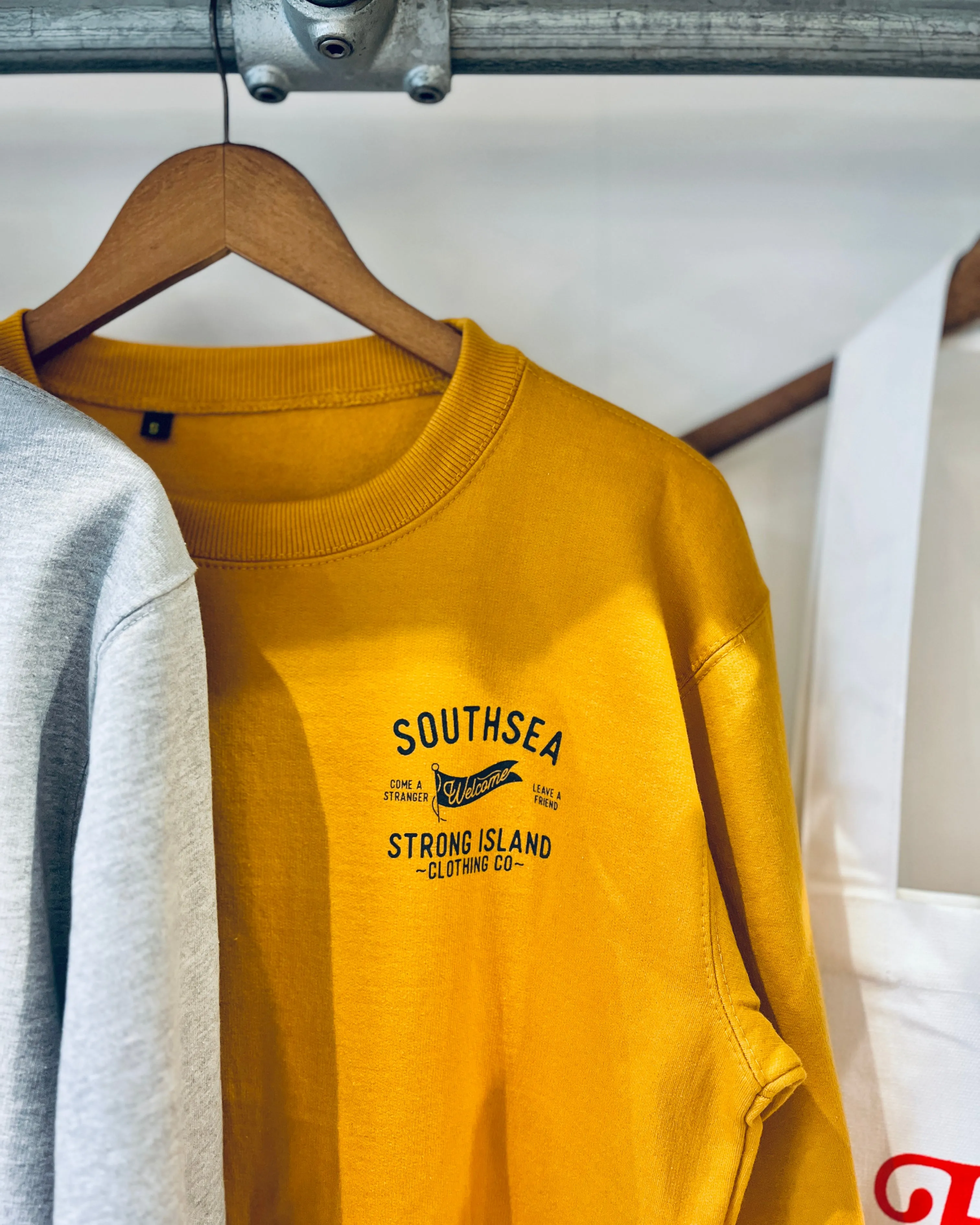 Welcome // Organic Unisex Sweatshirt - Mustard
