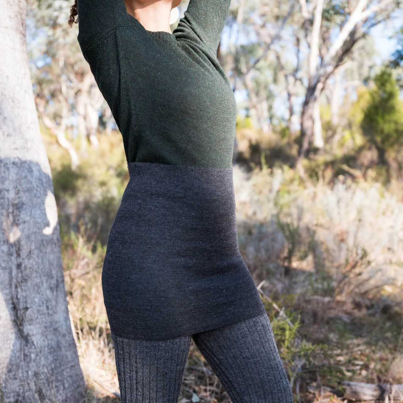 Women's Cable Colour Block Jumper - 100% Baby Alpaca - AW25 Rust Melange (S-M) *Returning Soon