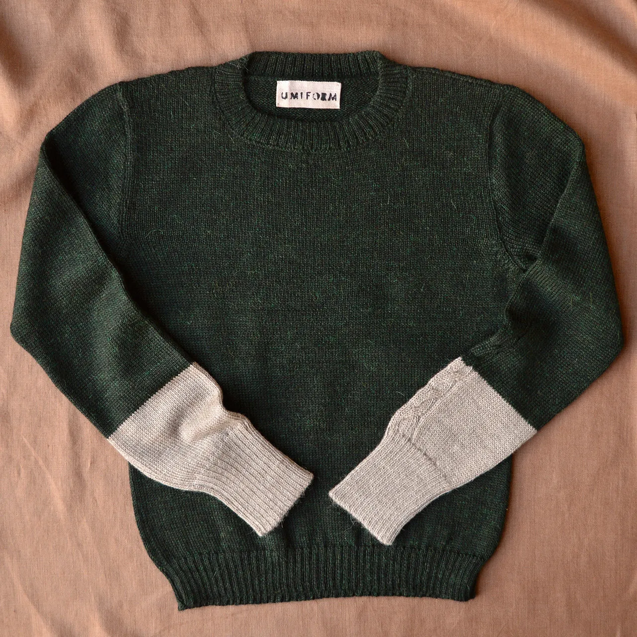 Women's Cable Colour Block Jumper - 100% Baby Alpaca - AW25 Rust Melange (S-M) *Returning Soon